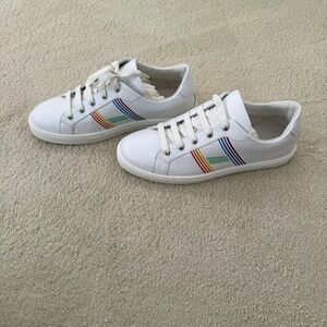 Hermes Mens New White w/Multcolor H Leather Sneakers - EU 43.5